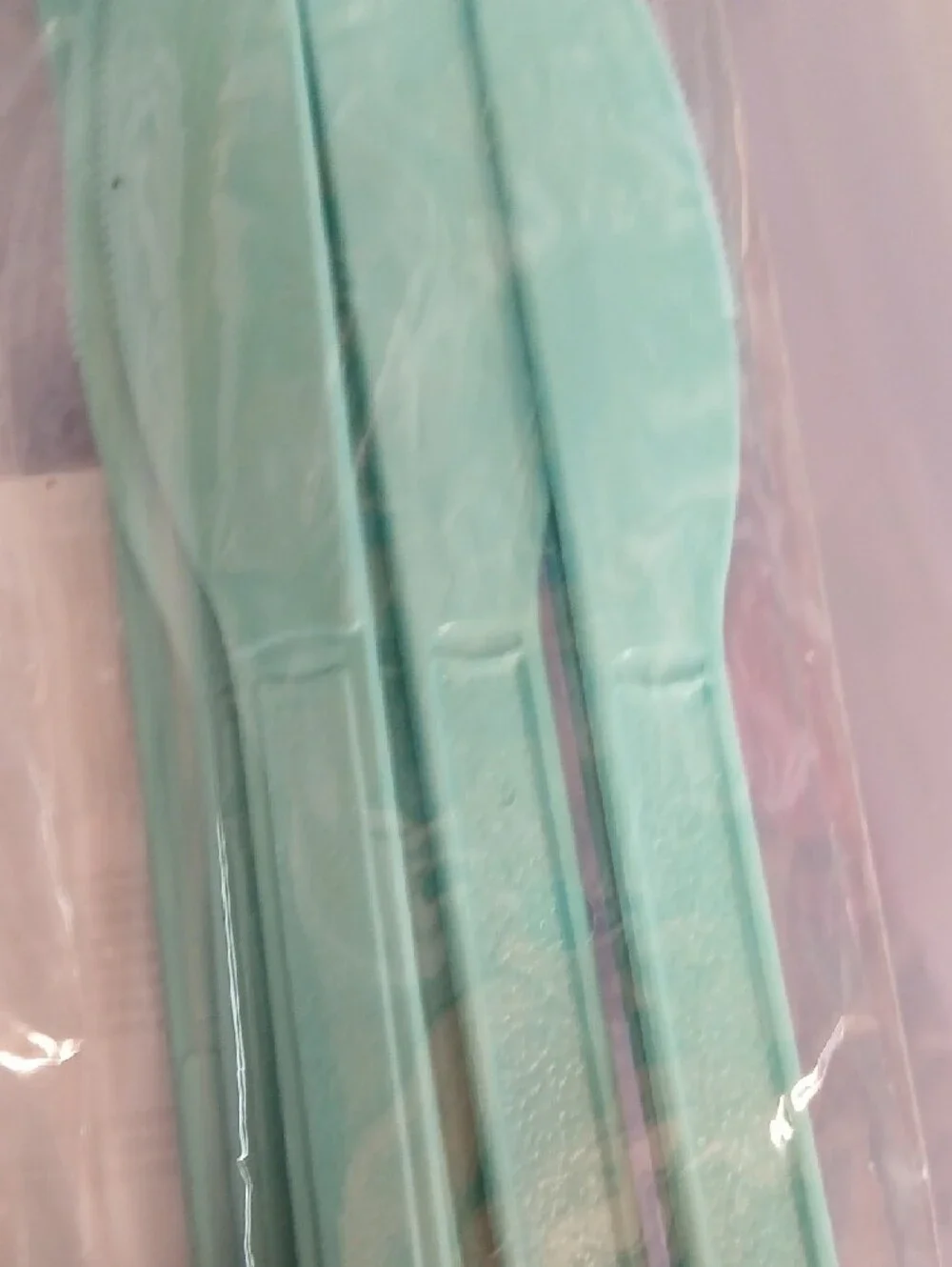 Assorted Plastic Flatware Set - Pink, White, Aqua